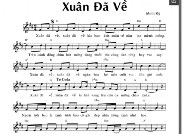 Xuân đã về sheet