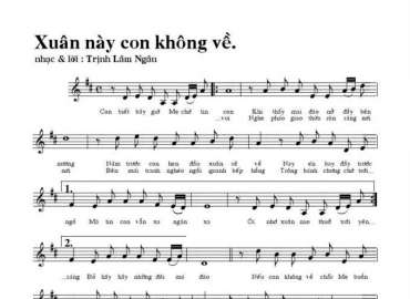 Xuân này con không về sheet