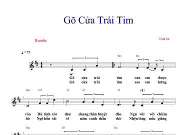 Gõ Cửa Trái Tim sheet có lời 