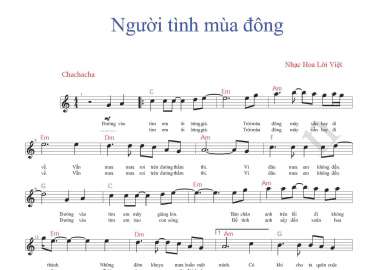 Người Tình Mùa Đông sheet có lời