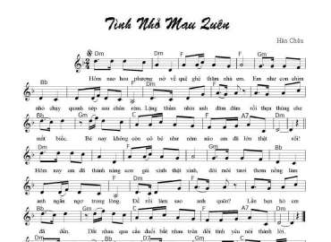 Tình Nhỏ Mau Quên sheet có lời