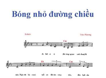 Bóng Nhỏ Đường Chiều sheet có lời 