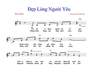 Đẹp Lòng Người Yêu sheet có lời 