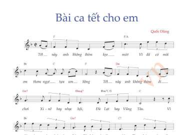 Bài Ca Tết Cho Em sheet có lời 