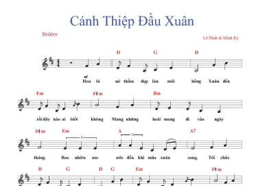 Cánh Thiệp Đầu Xuân sheet có lời 