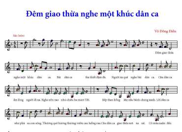 Đêm Giao Thừa Nghe Một Khúc Dân Ca sheet có lời 