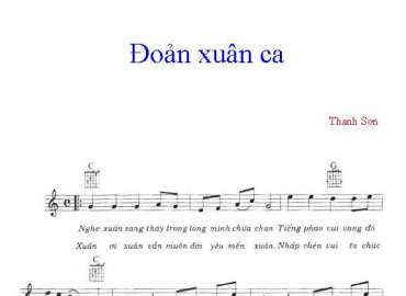 Doản Xuân Ca sheet có lời 