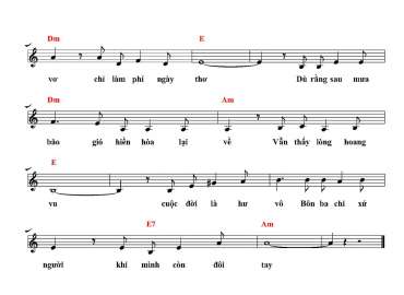 Xin Thời Gian Qua Mau sheet lời nhạc