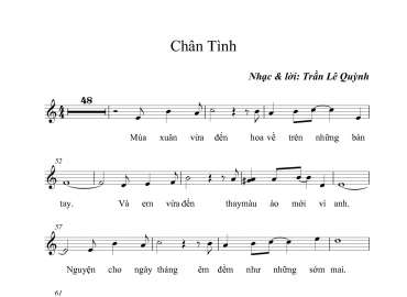 Chân Tình sheet có lời