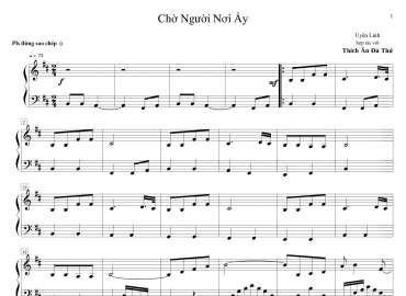 Chờ Người Nơi Ấy sheet có lời