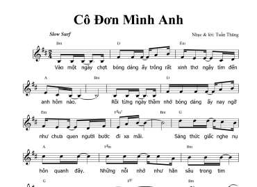 Cô Đơn Mình Anh sheet có lời