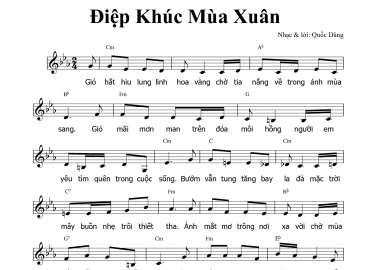 Điệp Khúc Mùa Xuân sheet có lời
