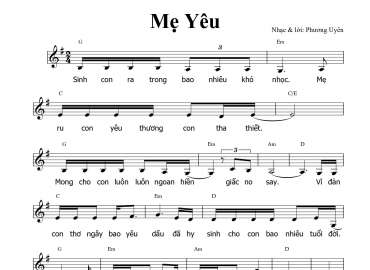 Mẹ yêu sheet có lời