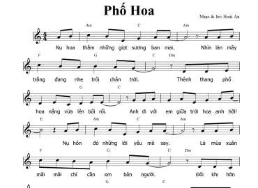 Phố Hoa sheet có lời