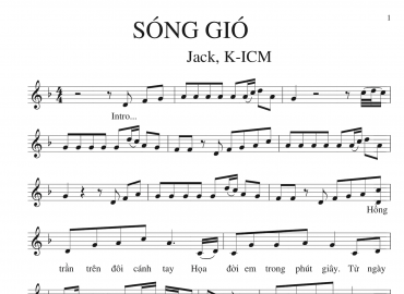 Sóng Gió sheet có lời