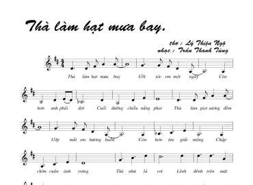 Thà Làm Hạt Mưa Bay sheet có lời