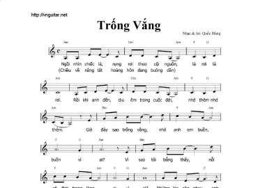Trống Vắng sheet có lời 