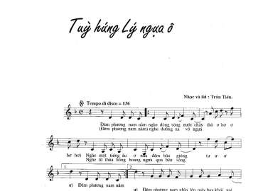 Tùy Hứng Lý Ngựa Ô sheet có lời