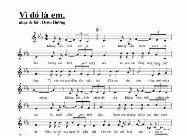 Vì Đó Là Em sheet có lời 