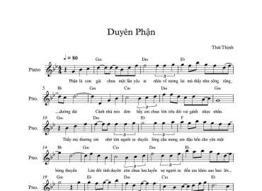 Duyên Phận sheet có lời