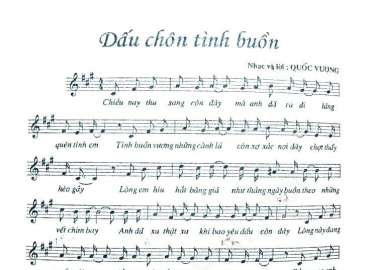 Dấu chôn tình buồn sheet có lời 