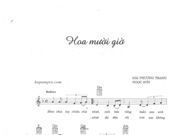 Hoa Mười Giờ sheet có lời