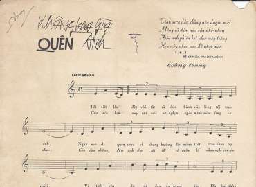 Không Bao Giờ Quên Anh sheet có lời