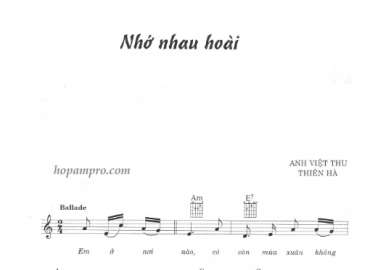 Nhớ Nhau Hoài sheet có lời