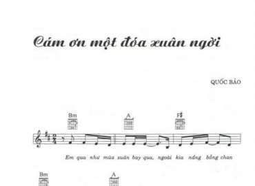 Cảm ơn một đóa xuân ngời sheet có lời