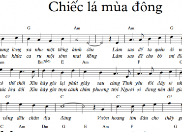 Chiếc lá mùa đông sheet có lời