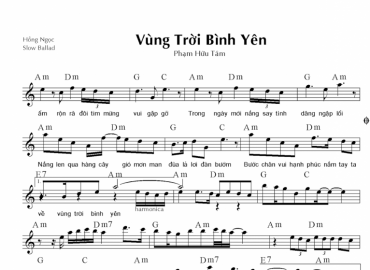 Vùng trời bình yên sheet có lời