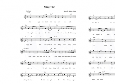 Nàng thơ sheet có lời