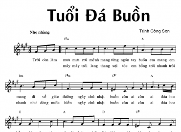 Tuổi đá buồn sheet có lời