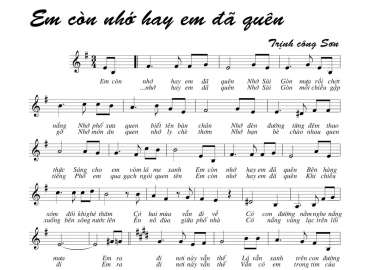  Em còn nhớ hay em đã quên sheet có lời