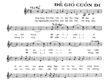 Để gió cuốn đi sheet có lời