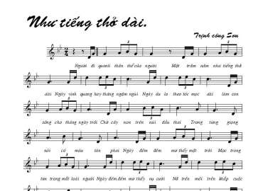 Như tiếng thở dài sheet có lời