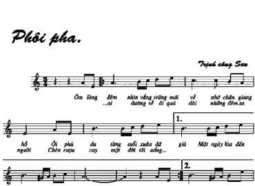 Phôi pha sheet có lời