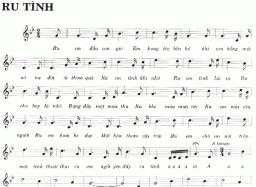 Ru Tình sheet có lời